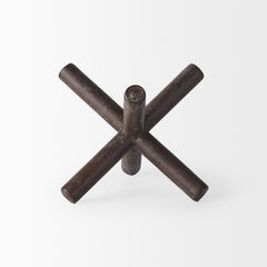 Astericks Brown Small Metal Decor Object - Ornate Home
