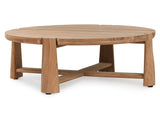 Aston Natural 48" Outdoor Round Coffee Table - Ornate Home