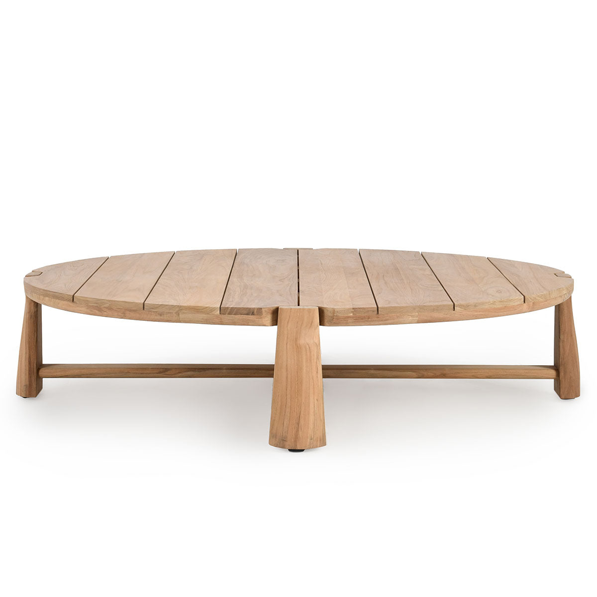 Aston Natural 65" Outdoor Round Coffee Table - Ornate Home
