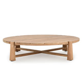 Aston Natural 65" Outdoor Round Coffee Table - Ornate Home
