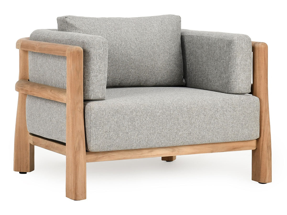 Aston Natural/Gray Outdoor Accent Chair - Ornate Home