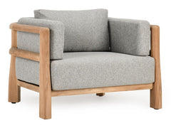 Aston Natural/Gray Outdoor Accent Chair - Ornate Home
