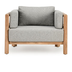 Aston Natural/Gray Outdoor Accent Chair - Ornate Home