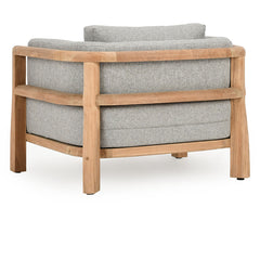 Aston Natural/Gray Outdoor Accent Chair - Ornate Home