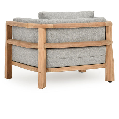 Aston Natural/Gray Outdoor Accent Chair - Ornate Home