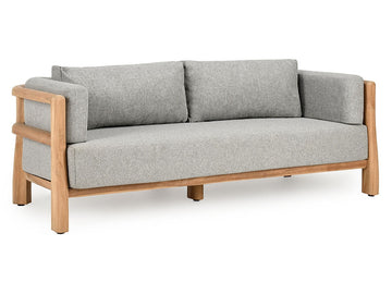 Aston Natural/Gray Outdoor Sofa - Ornate Home