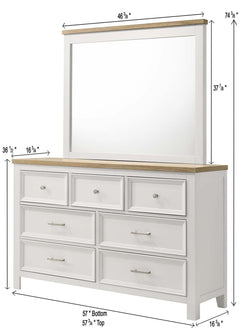Aston White Dresser Mirror - Ornate Home