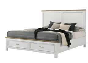 Aston White Platform Storage Bedroom Set - Ornate Home