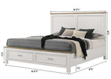 Aston White Platform Storage Bedroom Set - Ornate Home