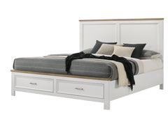 Aston White King Platform Storage Bed - Ornate Home