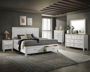Aston White King Platform Storage Bed - Ornate Home