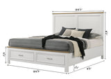 Aston White Platform Storage Bedroom Set - Ornate Home