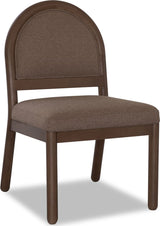 Astor Wheat Bread/Claystone Arc Back Chair (Set of 2) - Ornate Home