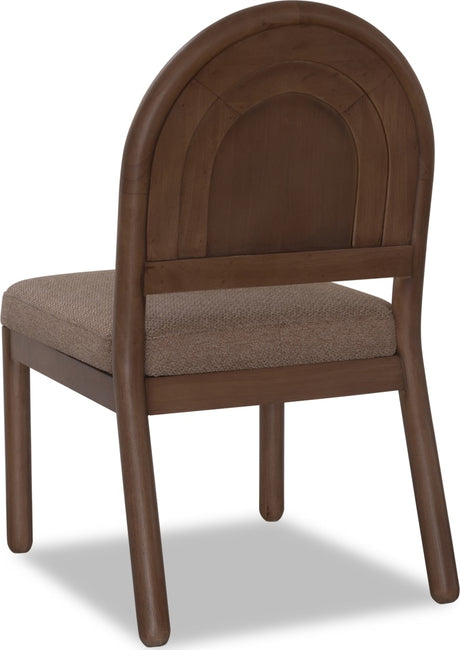 Astor Wheat Bread/Claystone Arc Back Chair (Set of 2) - Ornate Home