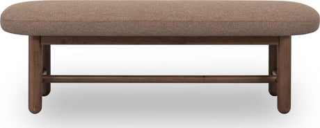 Astor Wheat Bread/Claystone Oval Upholstered Bench - Ornate Home