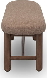 Astor Wheat Bread/Claystone Oval Upholstered Bench - Ornate Home