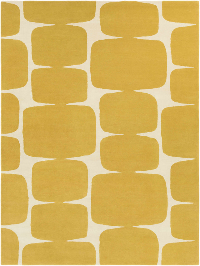 Astor Yellow Modern Wool Rug - Clearance - Ornate Home