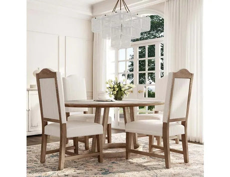 Astoria Beige Upholstered Dining Chair (Set of 2) - Ornate Home