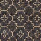 Astoria Black&Tan Trellis Fringed Jute Carpet - Clearance - Ornate Home