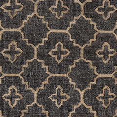Astoria Black&Tan Trellis Fringed Jute Carpet - Clearance - Ornate Home
