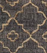 Astoria Black&Tan Trellis Fringed Jute Carpet - Clearance - Ornate Home