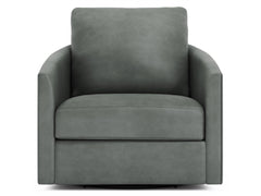 Astoria Green Leather Swivel Chair - Ornate Home