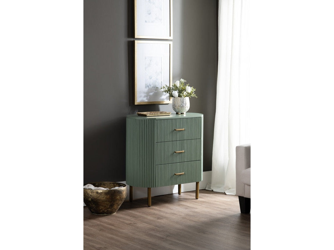 Astoria Green Three-Drawer Chest