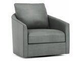 Astoria Grey Leather Swivel Chair - Ornate Home