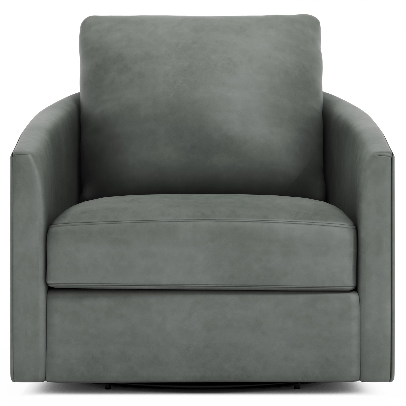 Astoria Grey Leather Swivel Chair - Ornate Home