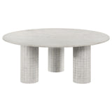 Astoria White 2-piece Marble Coffee and End Table Set - Ornate Home