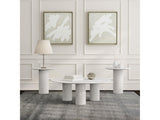 Astoria White 3-piece Marble Coffee and End Table Set - Ornate Home