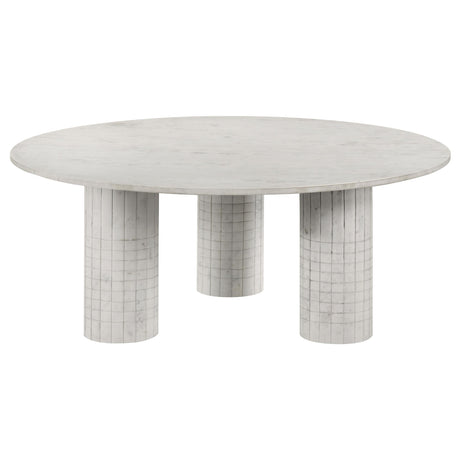 Astoria White 3-piece Marble Coffee and End Table Set - Ornate Home