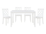 Astoria White 5-Piece Pack Dinette Set - Ornate Home