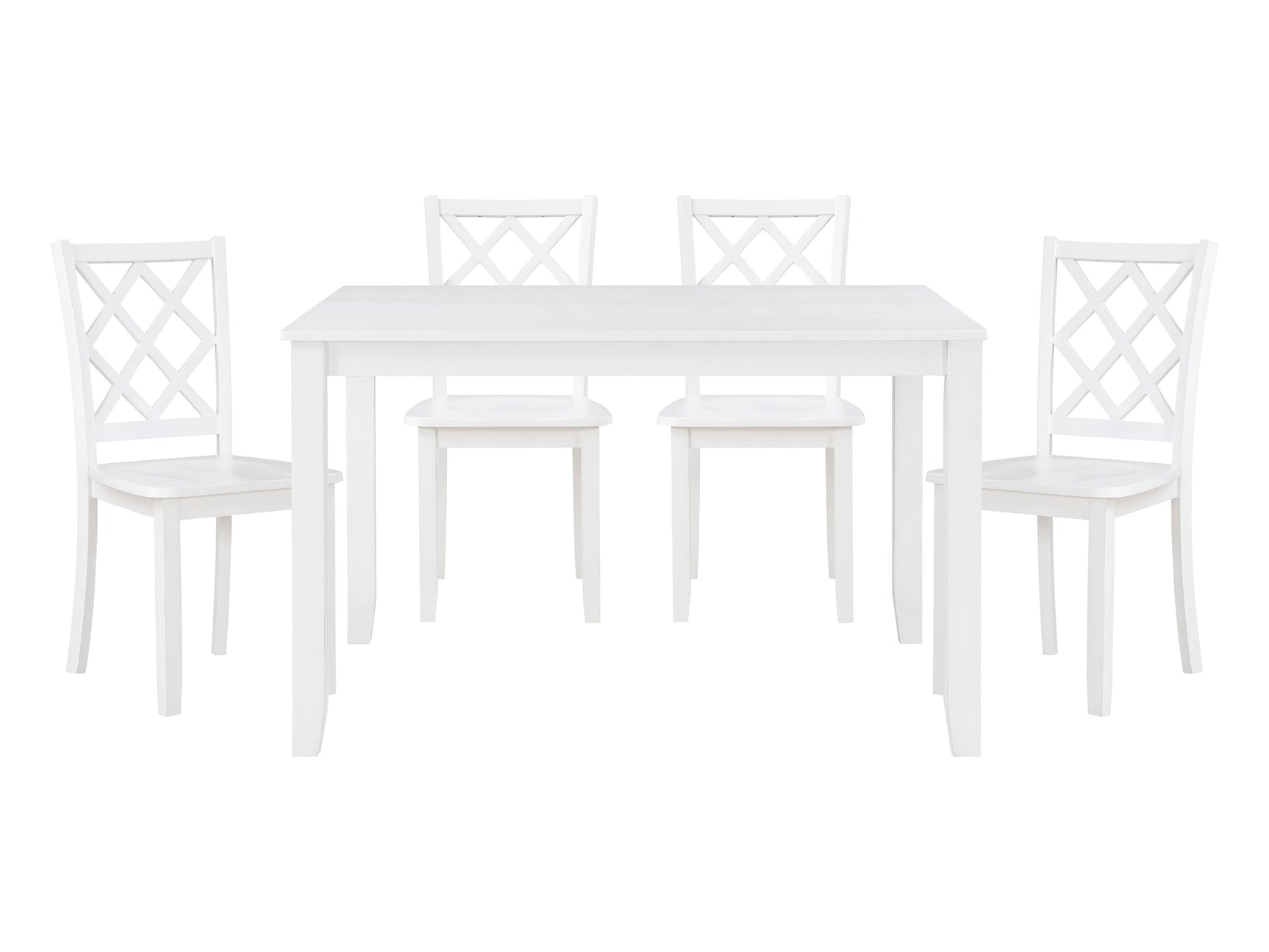 Astoria White 5-Piece Pack Dinette Set - Ornate Home