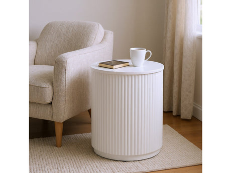 Astoria White Accent Table - Ornate Home