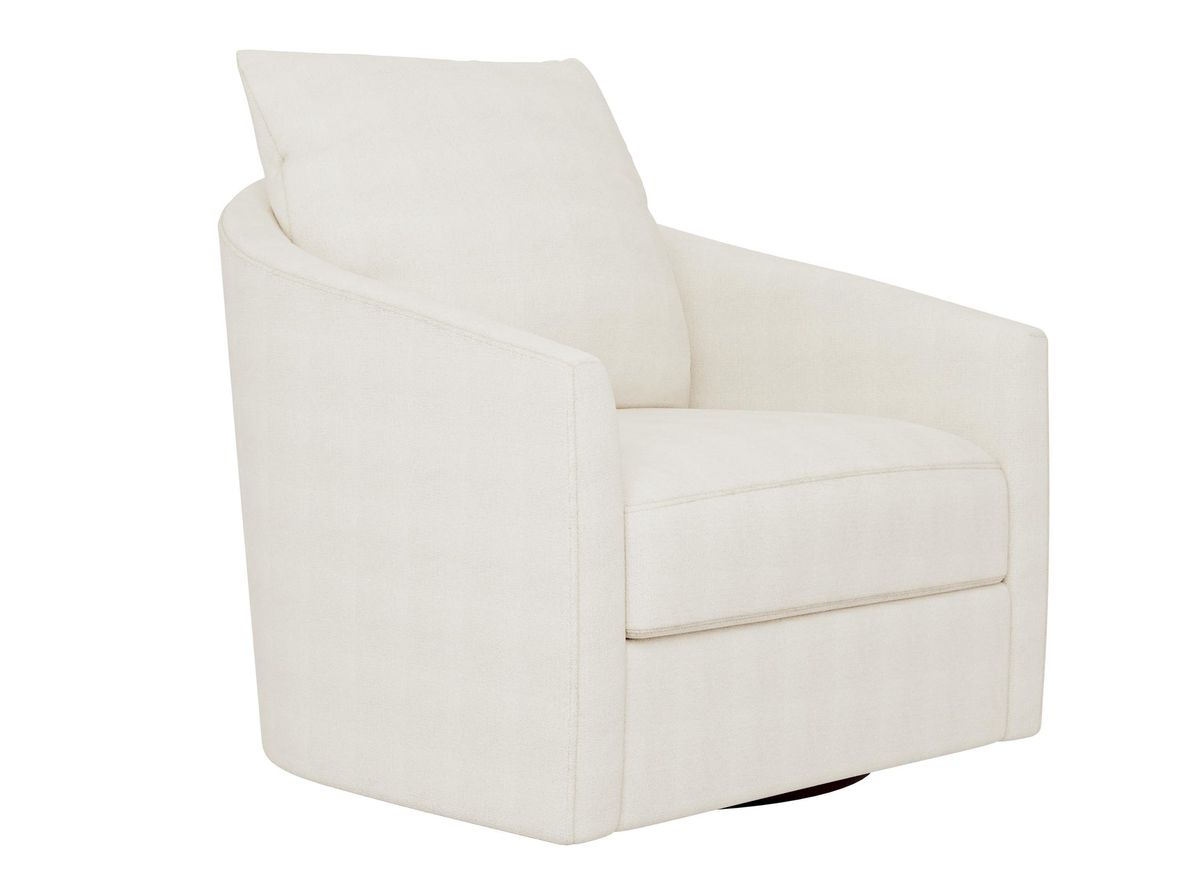 Astoria White/Cream Fabric Swivel Chair - Ornate Home