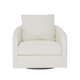 Astoria White/Cream Fabric Swivel Chair - Ornate Home