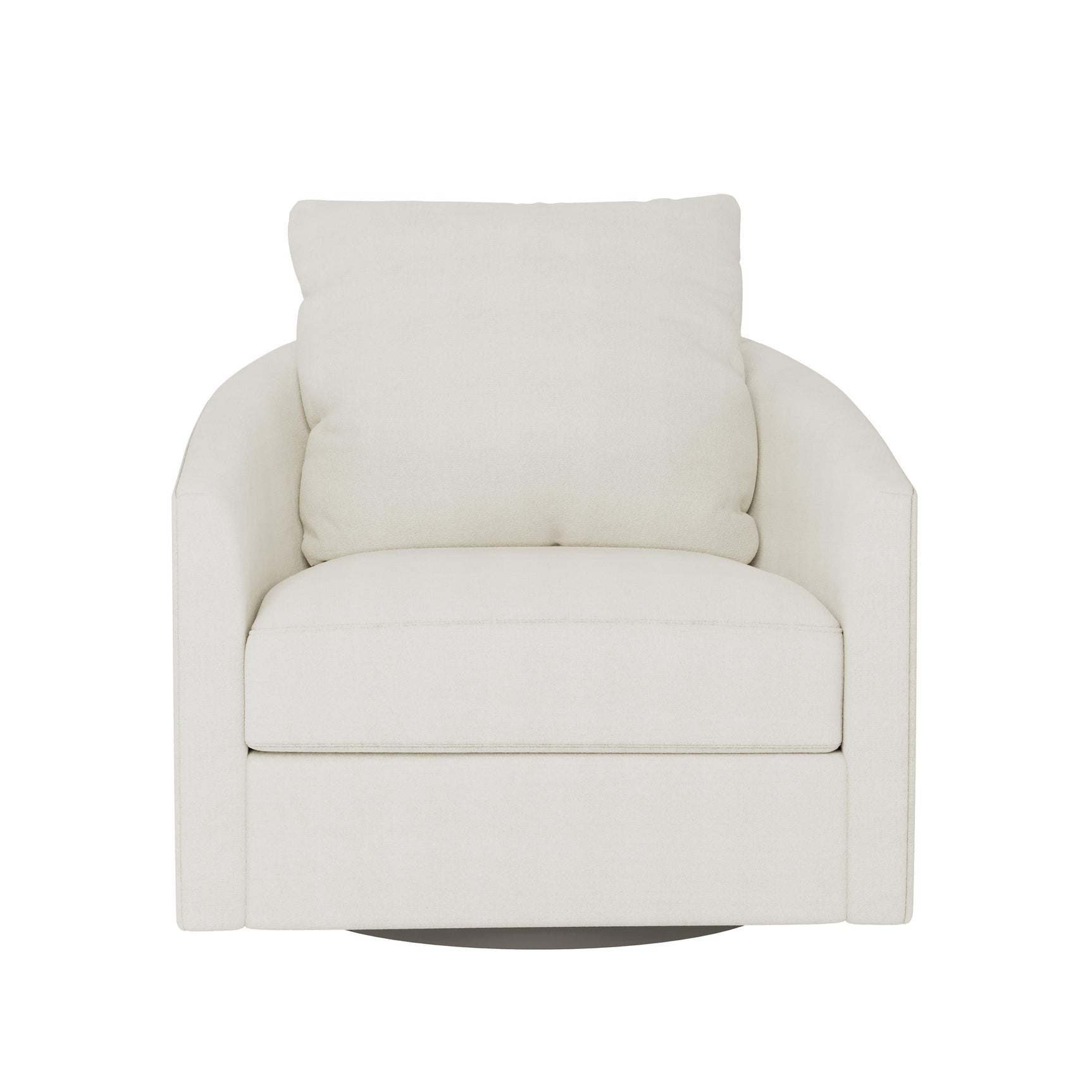Astoria White/Cream Fabric Swivel Chair - Ornate Home