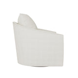Astoria White/Cream Fabric Swivel Chair - Ornate Home