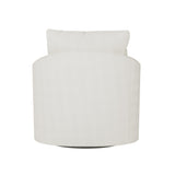 Astoria White/Cream Fabric Swivel Chair - Ornate Home