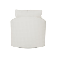 Astoria White/Cream Fabric Swivel Chair - Ornate Home