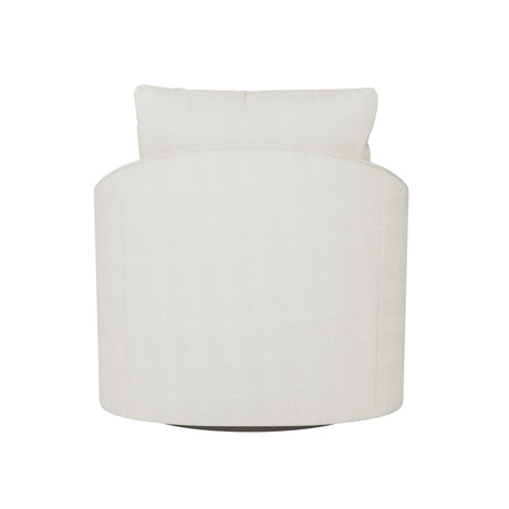 Astoria White/Cream Fabric Swivel Chair - Ornate Home