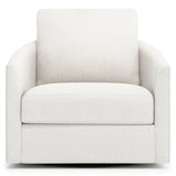 Astoria White/Cream Fabric Swivel Chair - Ornate Home