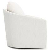 Astoria White/Cream Fabric Swivel Chair - Ornate Home