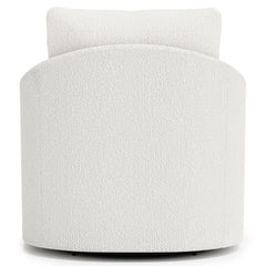 Astoria White/Cream Fabric Swivel Chair - Ornate Home