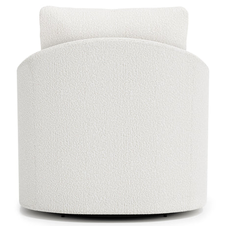 Astoria White/Cream Fabric Swivel Chair - Ornate Home