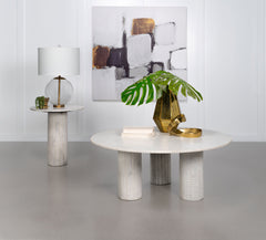 Astoria White End Table - Ornate Home