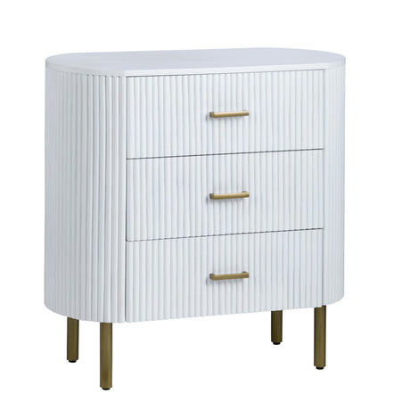 Astoria White Three-Drawer Chest - Ornate Home