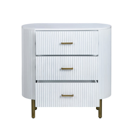 Astoria White Three-Drawer Chest - Ornate Home
