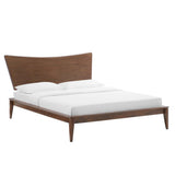 Astra Walnut Wood King Platform Bed - Ornate Home
